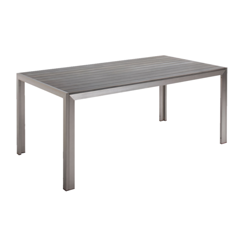 Tisch Seattle 180 x 90 x 76 cm Silber/Anthrazit