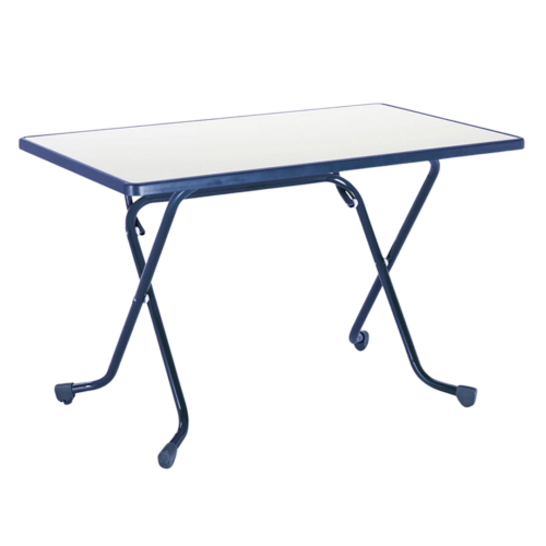 Scherenklapptisch Primo eckig 110 x 70 cm blau