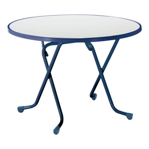 Scherenklapptisch Primo rund 100 cm blau