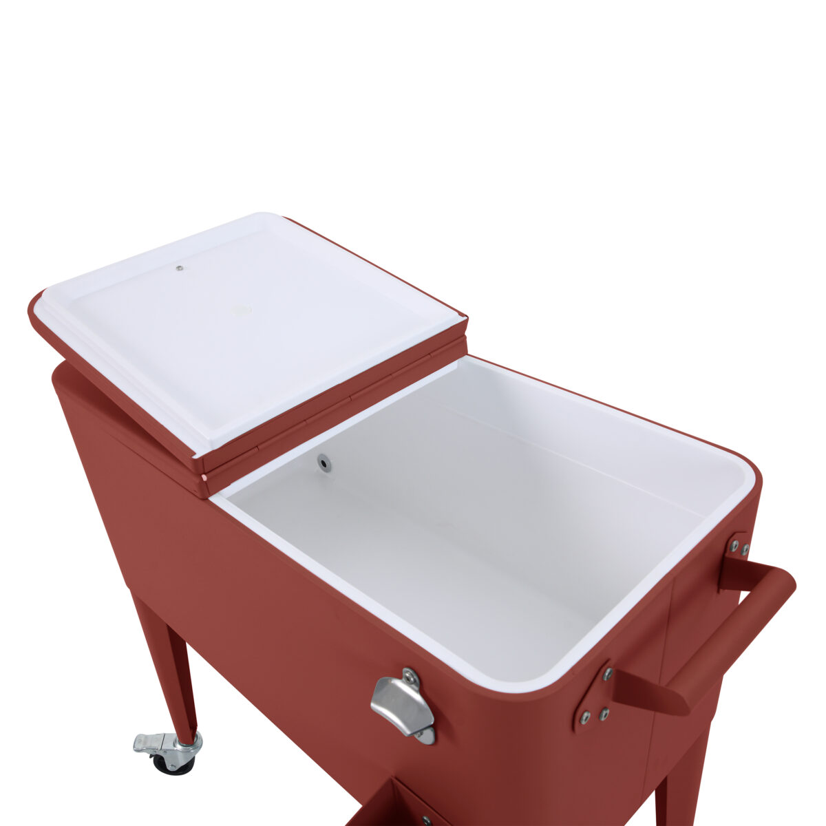 91371 icy rolling cooler cart terracotta 4 detail