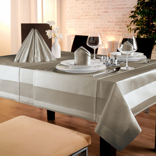 Tischläufer TOCCATA 130 x 40 cm Taupe 10er Pack